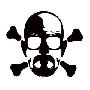 Breaking Bad T-Shirt, Walter White Skull T-Shirt, Breaking Bad Walter White Crossbones Tee, Pop Culture T-Shirt, TV Show Inspired Apparel, Edgy Breaking Bad Merchandise, Walter White Fan T-Shirt, Unique Breaking Bad Gift Idea