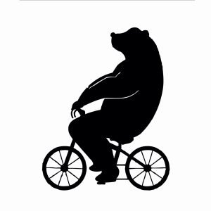 Bear riding bicycle t-shirt, Funny animal graphic tee, Quirky bear t-shirt design. Nature-inspired humor t-shirt. Unique bicycle-themed apparel, Soft and comfortable graphic tee, Unisex funny t-shirt for men and women