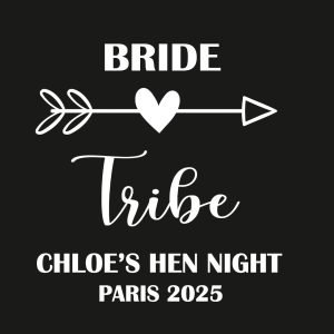 Custom Hen Night T-Shirt, Bride Tribe T-Shirt, Personalised Hen Party T-Shirt, Hen Night Souvenir, Bride T-Shirt Design, Hen Party Customisable Tee, Hen Night Arrow Design, Bride Tribe Arrow T-Shirt, Hen Night Location and Year T-Shirt