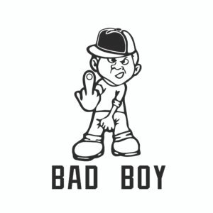 Bad Boy T-Shirt, Edgy Graphic Tee, Punk Rock Shirt, Rebellious Clothing, Funny Offensive Shirt, Streetwear Fashion, Controversial T-Shirt, Urban Style, Cartoon Graphic Tee, Provocative Clothing
