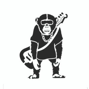 Monkey Guitar T-Shirt, Funky Monkey Shirt, Music Lover Tee, Cool Animal Graphic Tee, Unique Band Shirt, Playful Monkey T-Shirt, Funny Music Tee, Cotton Graphic T-Shirt, Unisex Rock T-Shirt, Gift for Guitar Lovers.
